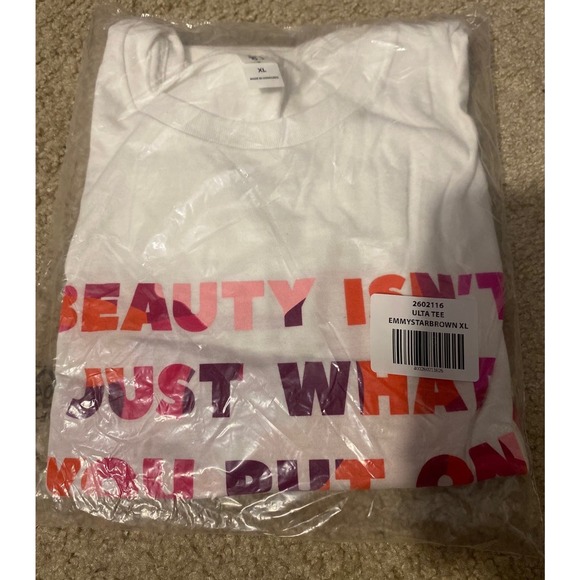 Ulta Beauty x Emmy Star Brown Limited Edition White Tee Size XL - Picture 1 of 3